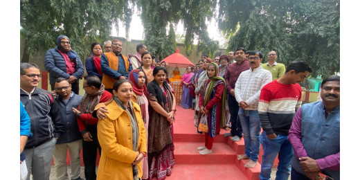 रामदयालु सिंह कॉलेज में शहीद महेश शाही और प्रो. निगमानंद कुमार को दी गई श्रद्धांजलि